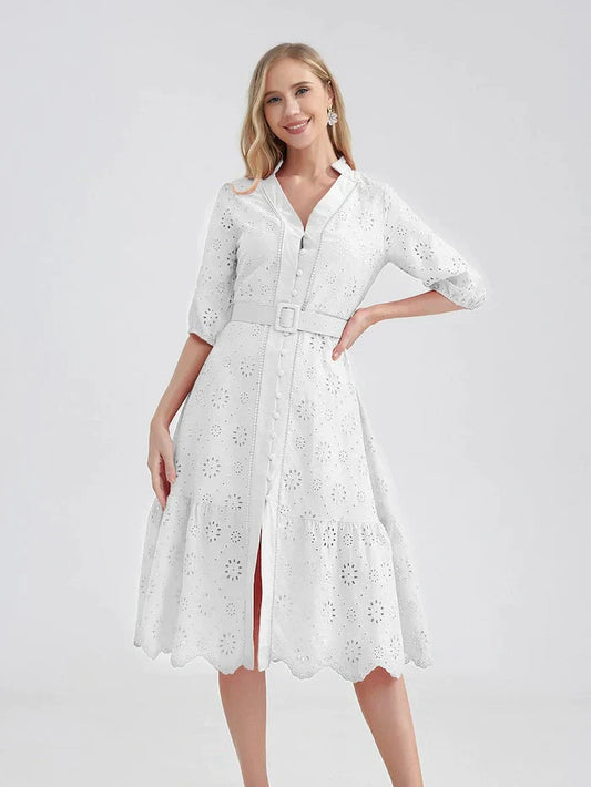 Vestido Midi Laise Suelto de Verano